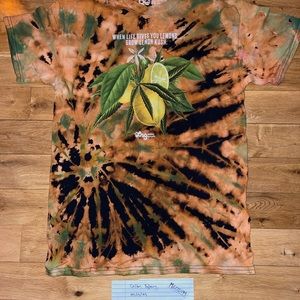 Bleached Tie Dyed Graphic T-Shirt